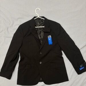 Nautica Mens Modern fit Sport Coat Blazer 40 S Black Solid Stretch